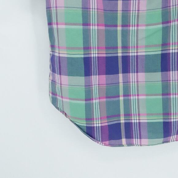 Ralph Lauren Shirt Mens Large Multicolor Plaid Classic Fit Short Sleeve Preppy - Picture 11 of 16